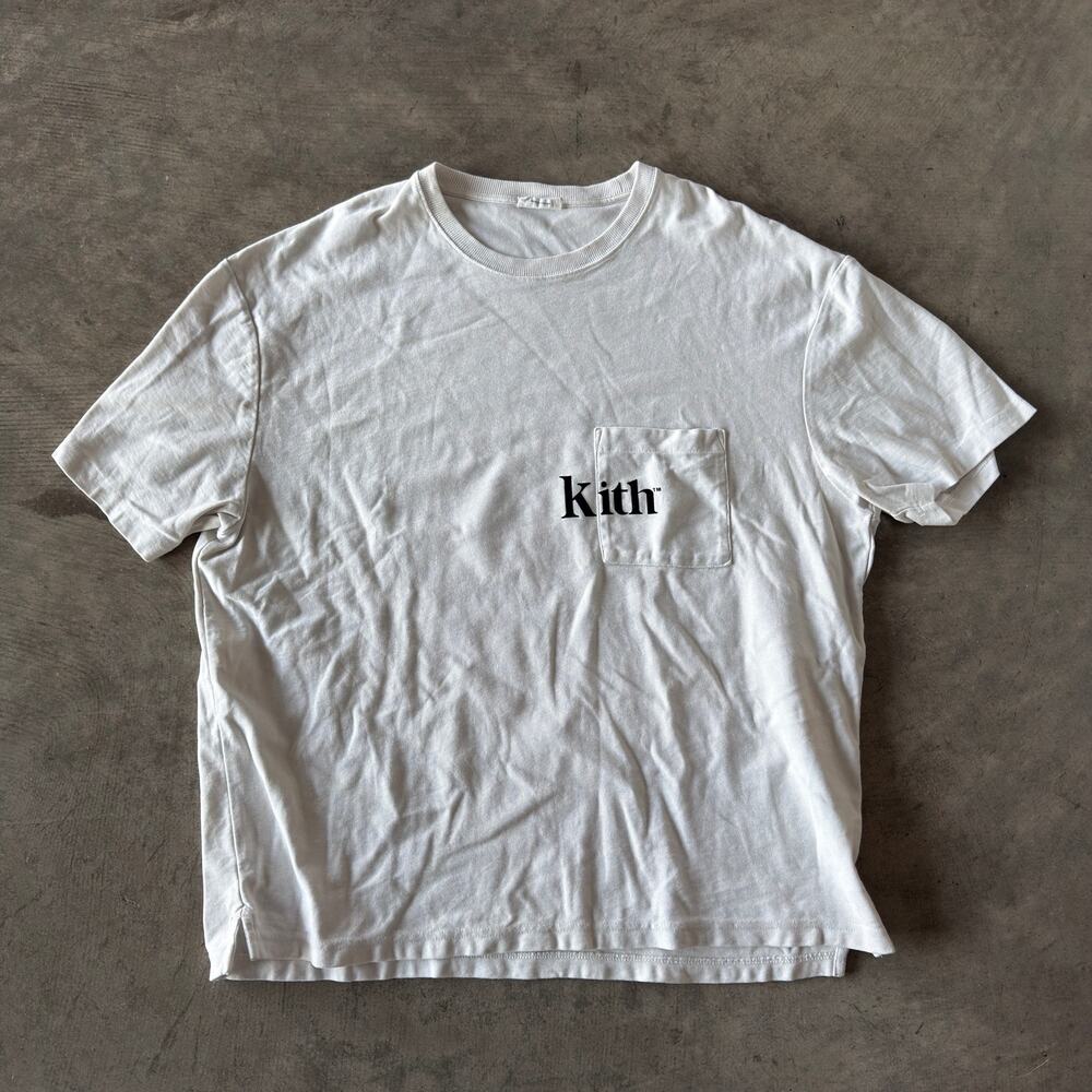 Kith Classic Logo Pocket T-Shirt White Size XL Men's